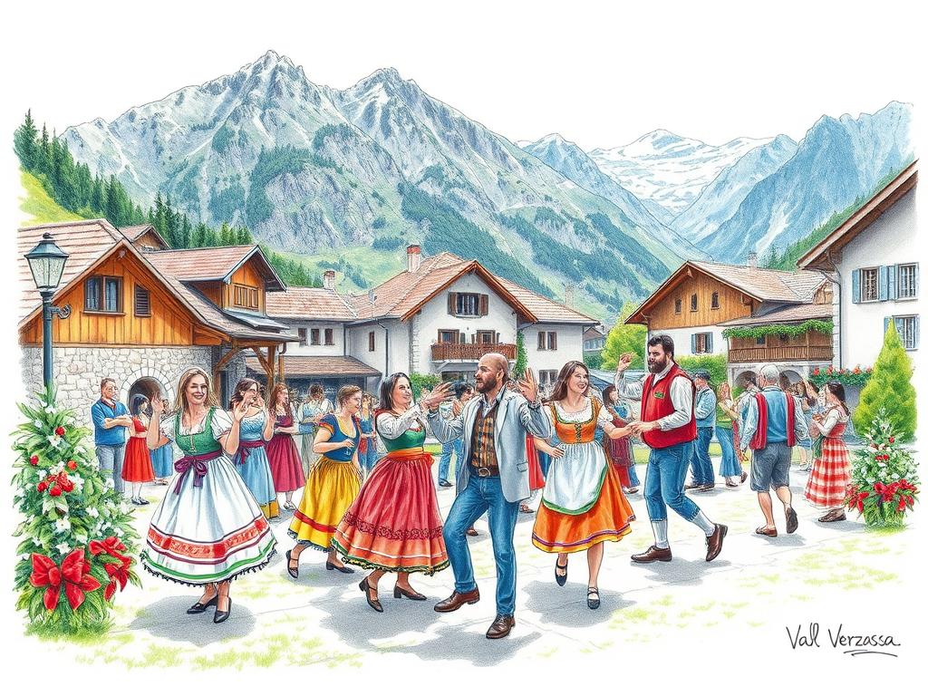 Traditionelles Fest im Verzascatal