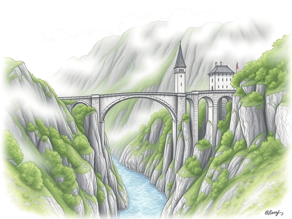 Teufelsbrücke in der Schöllenen-Schlucht